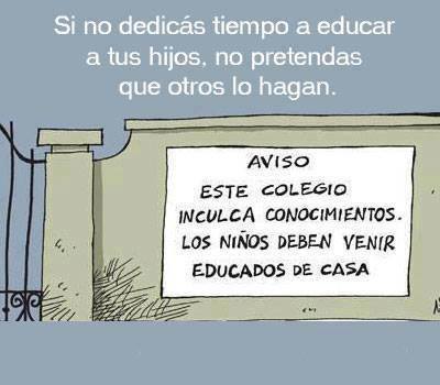 LA EDUCACIÓN DEBE IMPARTIRSE EN CASA
