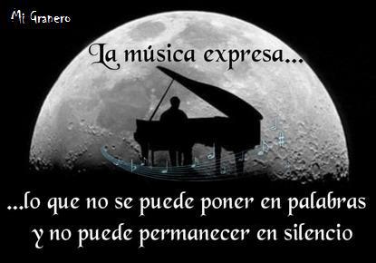La música es un arte y el que disfruta con ella un don