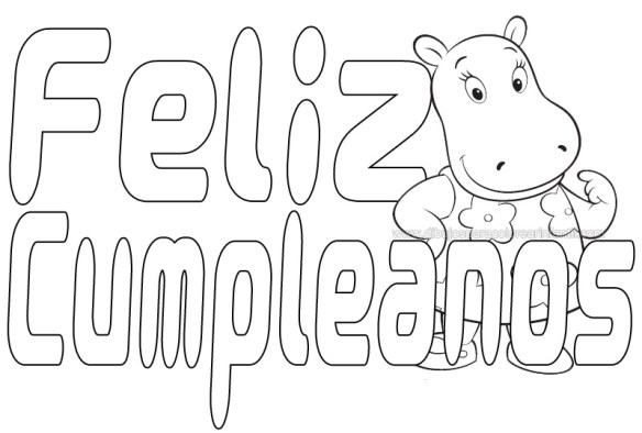 feliz cumpleaños para colorear