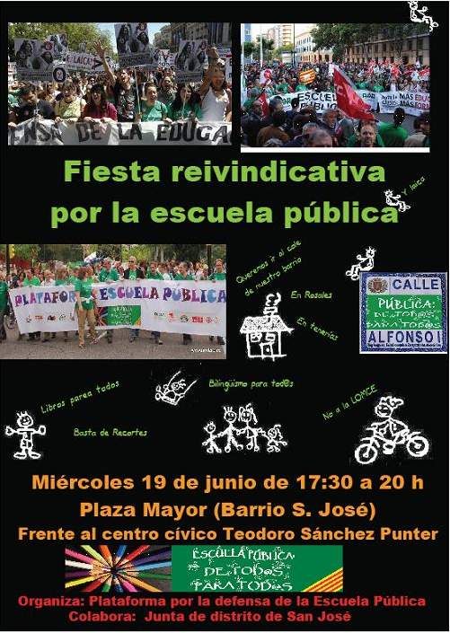 cartel-fiesta escuela pública