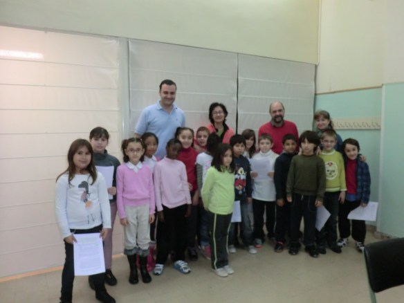 Los chicos y chicas de 3º que han participado en el programa especial de Encuentro con el Autor Fernando Lalalana