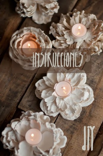 DIY: portavelas + flores