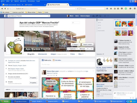 Página de Facebook Apa Marcos Frechin